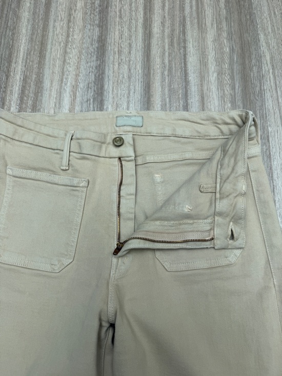 MOTHER The Patch Pocket Undercover Sneak Jeans Size 31 Women’s in Khaki - Picture 10 of 16